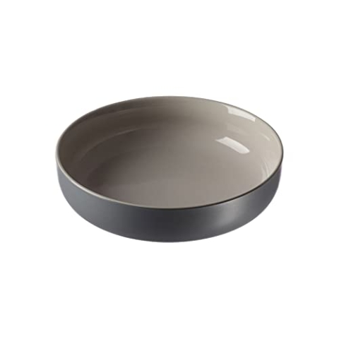 Ritzenhoff & Breker Schalen Jasper, Grau, 4er Set, ø 19 cm, 850 ml, Steinzeug, Schüsseln mit Soft-Touch-Haptik & farbiger Matt-Glasur