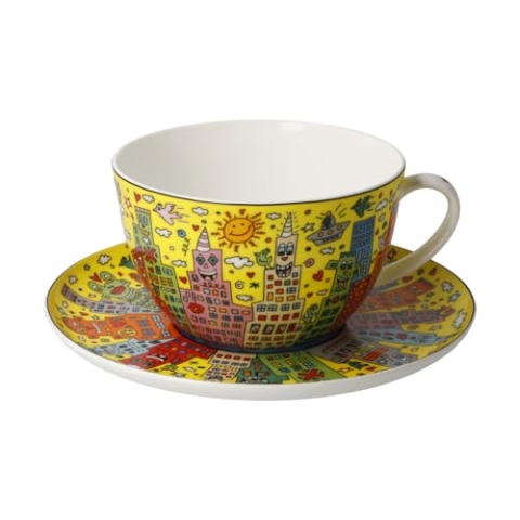 Milchkaffeetasse My New York City Sunset James Rizzi - Pop Art