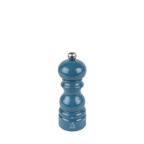 PEUGEOT - Paris u'Select 15 cm Pfeffermühle - 6 vordefinierte Mahlgrade - PEFC-zertifiziertes Holz - Französisches Know-how - Pazifikblau lackiert