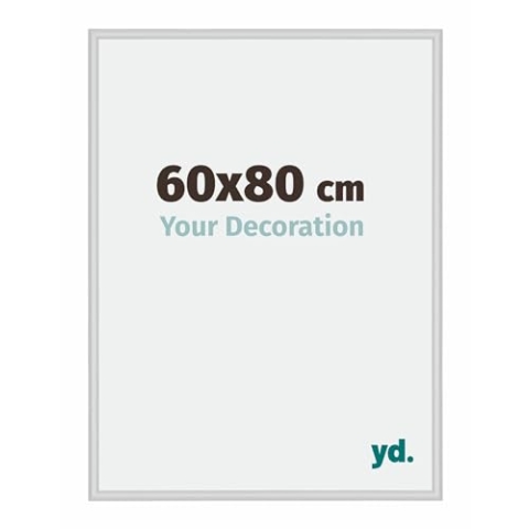 yd. Your Decoration - Bilderrahmen 60x80 cm - Silber Matt - Bilderrahmen aus Aluminium mit Acrylglas - Antireflex - 60x80 Rahmen - Miami
