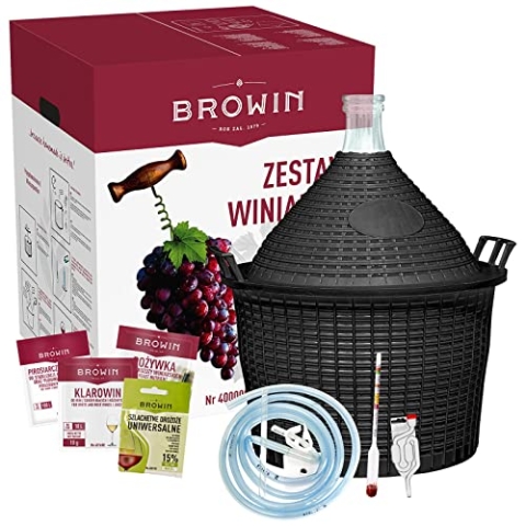 Browin 400000 Wein-15 l, Starterset, Set für die Weinherstellung zu Hause, Hausgemachter Wein, Standard