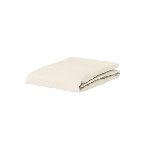 Essenza Spannbettlaken The Perfect Organic Jersey Oyster, 140-160 x 200-220 cm, 95% Bio-Baumwolle Perkal (GOTS), 5% Elasthan, Uni