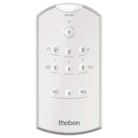 Theben 9070985 theSenda B - Universell einsetzbare Fernbedienung für viele Melder - Integrierter Luxmeter