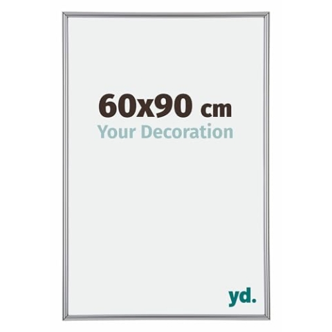 yd. Your Decoration - Bilderrahmen 60x90 cm - Silber Hochglanz - Bilderrahmen aus Kunststoff mit Acrylglas - Antireflex - Rahmen 60x90 cm - Annecy
