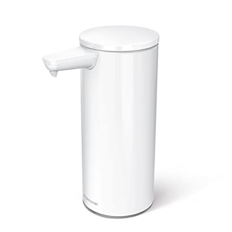 simplehuman 266 ml, berührungsfreier Sensor, Flüssigseifenspender, weißer Edelstahl