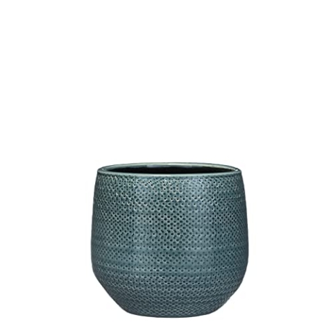 Mica decorations Gabriel Blumentopf, Keramik, Blau, H19 x Ø21 cm