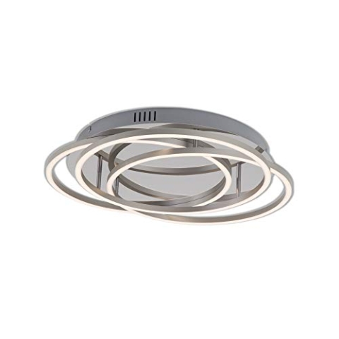 BRILONER Leuchten - LED Deckenleuchte, Deckenlampe dimmbar, inkl. Memoryfunktion, 60 Watt, 4.800 Lumen, 3.000 Kelvin, Chrom-Alu, 546x95mmm (DxH)