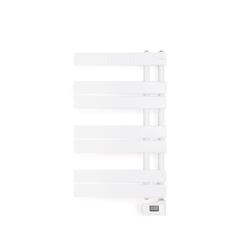 CREATE / Warm Towel Modern/Elektrischer Handtuchhalter weiß / 80 x 50 cm / 2 in 1, 6 Betriebsmodi, LCD-Display, Timer bis zu 24 Stunden, 400 W