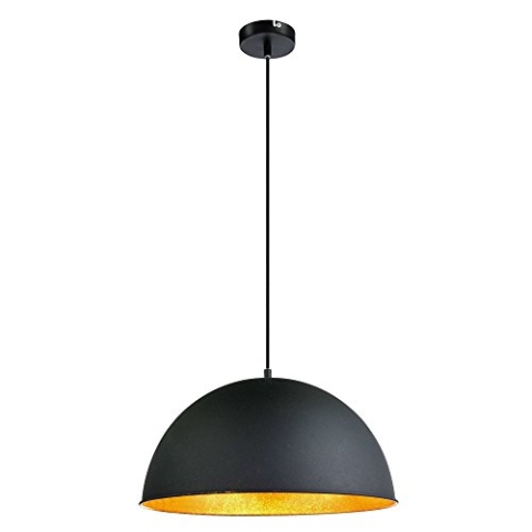 GLOBO Pendelleuchte Küche Esszimmer 41 cm Lenn, schwarz