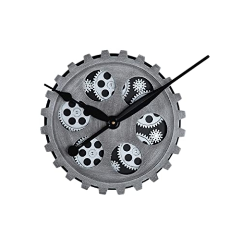 Casablanca große runde Wanduhr - aus Metall Kunststoff - Durchmesser 30 cm Farbe: Silber