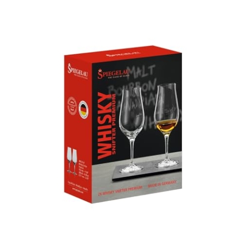 Spiegelau & Nachtmann, 3-teiliges Whisky Snifter Premium Set, Decanter mit Snifter Premium mit gezogenem Stiel, 4460193