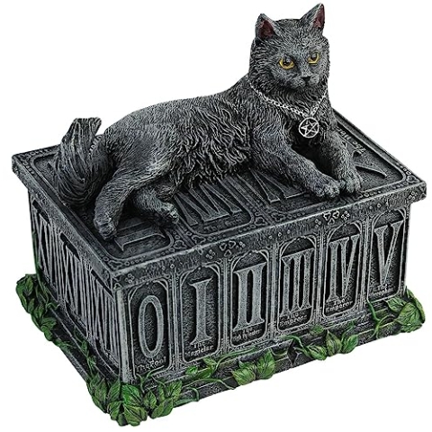 Nemesis Now, Tarot-Box des Wächters des Glücks, 17 cm, Schwarz, Kunstharz, Einheitsgröße