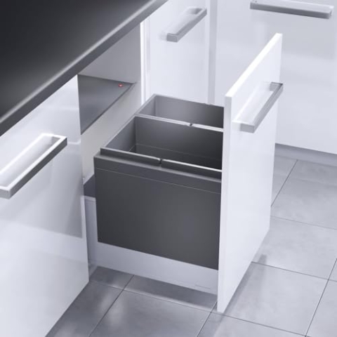 Hailo Mülleimer Einbau Abfalleimer Triple XL 46 für 50er Schränke m Frontauszug