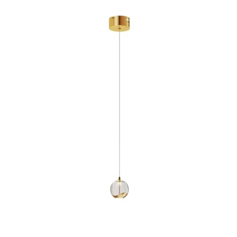 Lucande LED Pendelleuchte Hayley (Modern) in Transparent aus Glas (1 flammig,) - Hängelampe Esstischlampe Hängeleuchte Wohnzimmerleuchte