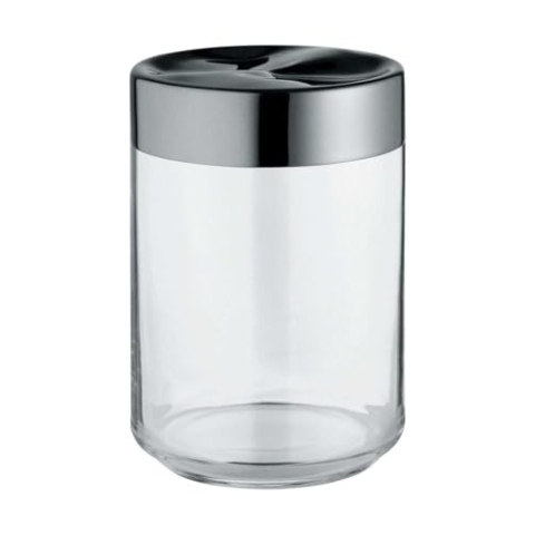 Alessi Julieta LC09 - Hermetisches Design Küchenglas, Glas im Glas mit 18/10 Edelstahldeckel, 100 cl