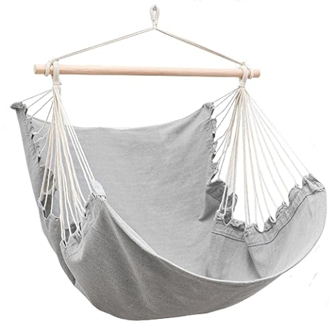 AMANKA XL Hängesessel Outdoor 155x125cm - Gartenmöbel Hängesessel - Relaxsessel Outdoor Hängesessel Indoor Hängesessel Kinder Hängeschaukel Hängesitz - Hängestuhl ohne Gestell Hängesessel Boho Style