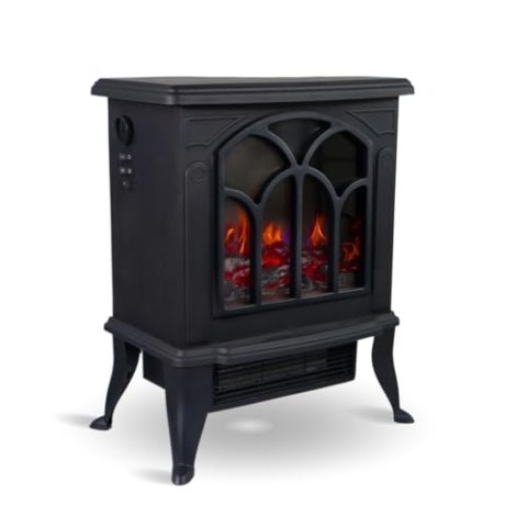 Mobiclinic®, Tragbarer elektrischer standkamin, 900/1800w, Überhitzungsschutz, Leichtgewicht, Dekorativer Kamin, Realistische 3D-Flamme, Regulierbare temperatur, Ira, Für räume ab 25 m2