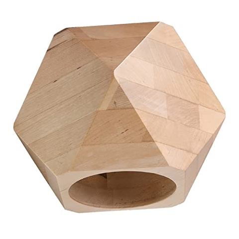 SOLLUX lighting Woody Wandleuchte aus Naturholz 1 Lichtquelle - Lampe im Geometrischen Design Wandbeleuchtung Wohzimmer Esszimmer Lampe Flur