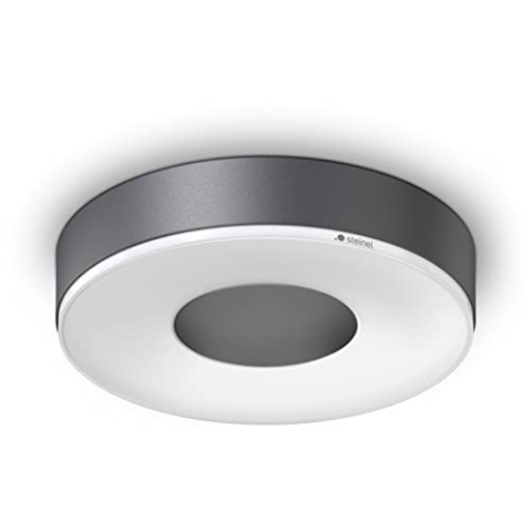 Steinel LED Deckenleuchte RS 200 C Connect, smarte Wandleuchte, schlagfest, dimmbar, bedienbar per App, 17.1 W, 3000 K, Anthrazit
