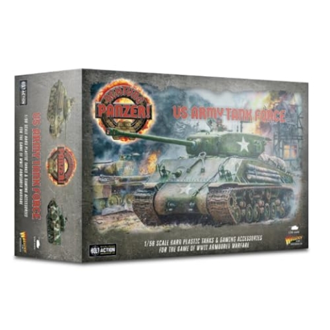 Warlord Games US Army Tank Force – 1:56/28 mm Kunststoffmodell Panzer für Achtung Panzer Hochdetaillierte Miniaturen aus dem 2. Weltkrieg für Tisch-Warbiespiele, 482010003