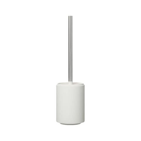 blomus WC Bürste CRETO | Farbe Lily White | Ø11 x 41H cm | Klobürste mit Halter aus Beton | Rutschfester Klobürstenhalter in Weiß