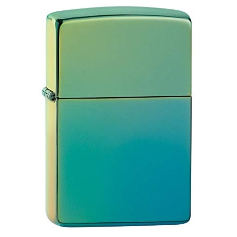 ZIPPO 49191 – Basismodell High Polish Teal – Sturmfeuerzeug, nachfüllbar, in hochwertiger Geschenkbox, Blaugrün