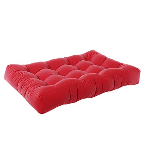 Vicco Palettenkissen Flocken, Outdoor Kissen, Rot, 120 x 15 cm