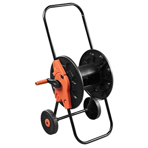 NEO TOOLS Garten Schlauchwagen bis 60 m Gartenschlauch (1/2") - Schlauchtrommel aus Hochwertigem Kunststoff (PP, ABS) | Verhindert Schlauchknicken, Stabil und Langlebig, Klappbarer Griff, Metallrahmen