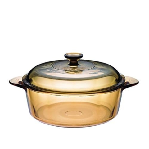 Visions Glas-Keramik Kochtopf 3,25 Liter, Braun, 33 cm