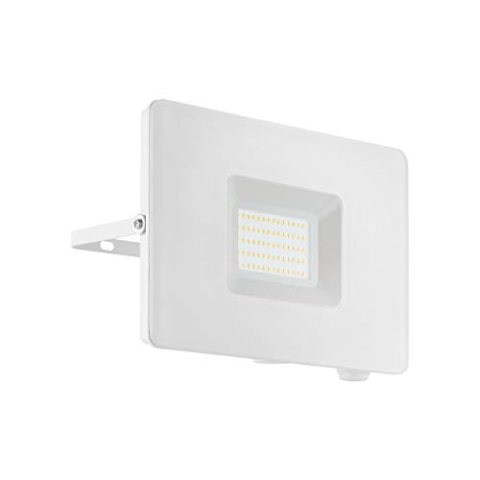 EGLO LED Außen-Strahler Faedo 3, 1 flammige Außenleuchte inkl. Bewegungsmelder, Sensor-Wandstrahler aus Alu, Farbe: Schwarz, Glas: klar, 50 Watt, IP44