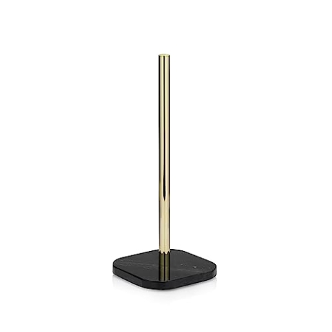 kela Toilettenpapierhalter Liron, Ø 15 cm, Metall, schwarz-Gold, Höhe 37 cm, für 3 Papierrollen, 20016