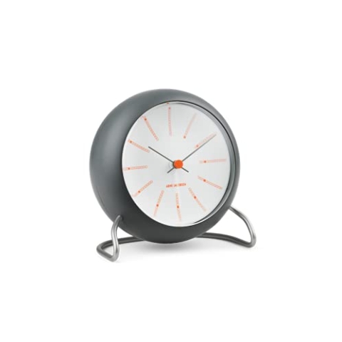 Arne Jacobsen Tischuhr Ø11 cm Bankers Originaldesign Kreative Details, grau