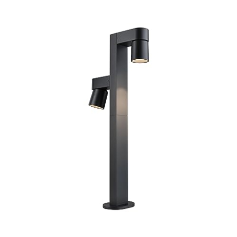 Paulmann 94824 LED Pollerleuchte Kimu IP44 822mm 3000K 2x8W 2x500lm 230V 70° Anthrazit Aluminium Außenleuchte