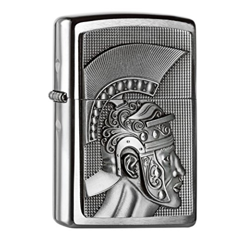 Zippo 2004662 Roman Emblem Feuerzeug, Messing, 1 x 3,5 x 5,5 cm