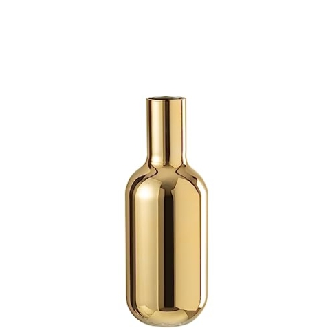 J-Line Vase Flasche dekorativ - Glas - Gold - groß - 32 cm hoch