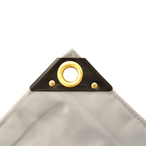 PVC Abdeckplane 650g/m², in grau, in Industriequalität mit Messing-Ösen, UV stabil, reissfest wasserdicht, für Boot, Pool, Wohnwagen, Zeltunterlage, Camping & Outdoor Garten (3mx6m - 18m²)