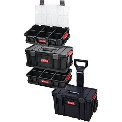 OliveBird 4 In 1 XL Sortimentskasten Werkstattwagen Rollbox Werkzeugkoffer Mobile Werkstatt Werkstattkoffer, Werkzeugkoffer Set Kunststoff-Schubladen Werkzeugkoffer auf Rädern