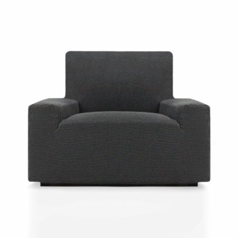 SOFASKINS® super elastischer überzug, Sofabezug 1 sitzer, atmungsaktiv, bequem und langlebig, Sofa überzug, Einfach anzubringen, Maße (70-110Cm), Farbe dunkelgrau