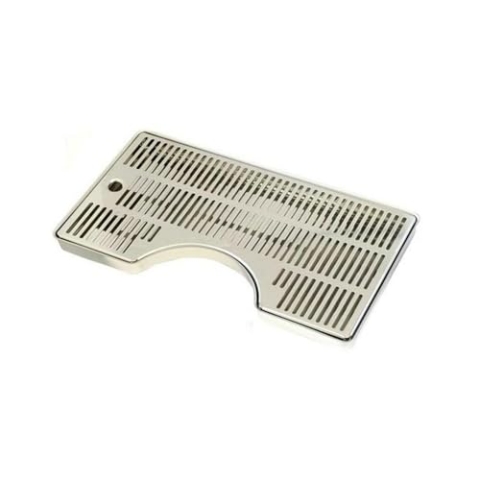 ich-zapfe Tropfblech, Abtropfblech, Tropfschale - mit Kerbung, Edelstahl, 400 x 220 x 20 mm