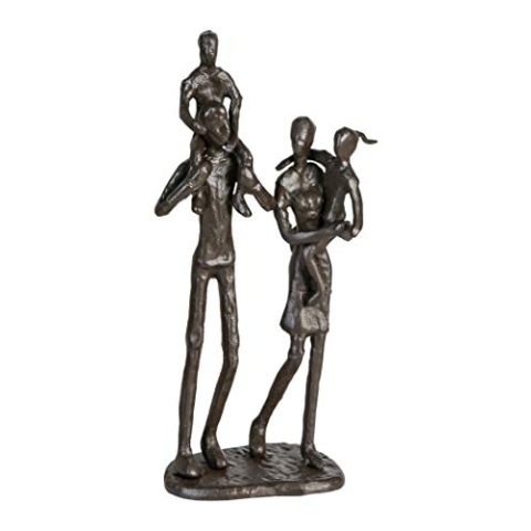 Casablanca - Design-Skulptur Family - aus Eisen - brüniert H 22 cm