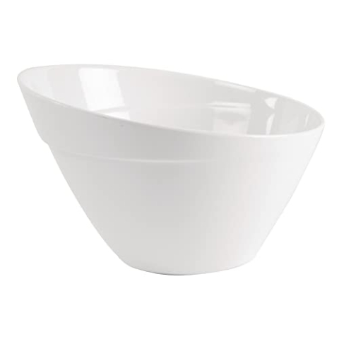 APS 84043 Schale BALANCE, Ø 30 cm, Höhe 19,5 cm, 5 Liter, Melamin, mit Antirutsch-Füßchen, weiß