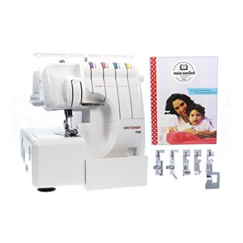 Gritzner 788 Overlock + E-Book "Meine Overlock" + 5 Sondernähfüße + Abfallbehälter