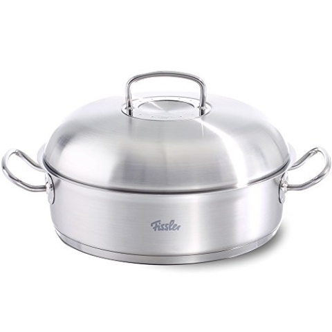 Fissler Original-Profi Collection/Edelstahl-Bräter (4,8 L - Ø 28 cm) Schmortopf rund, Bratentopf mit Deckel, spülmaschinengeeignet - Induktion