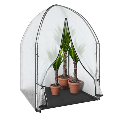 Bio Green Überwinterungszelt für Pflanzen ICEDOME | 3-lagige, UV-beständige Luftpolsterfolie | Robustes Rahmengestell | B 120 x T 120 x H 183 cm