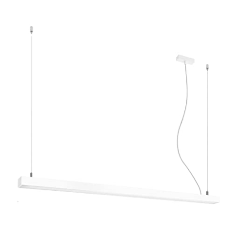 SOLLUX lighting Integrierte lineare LED-Pendelleuchte mit geradem Stab, 145 cm, Weiß 3000 K. Integrierte LED-lineare Pendelleuchte mit geradem Stab, 145 cm, Weiß 3000 K