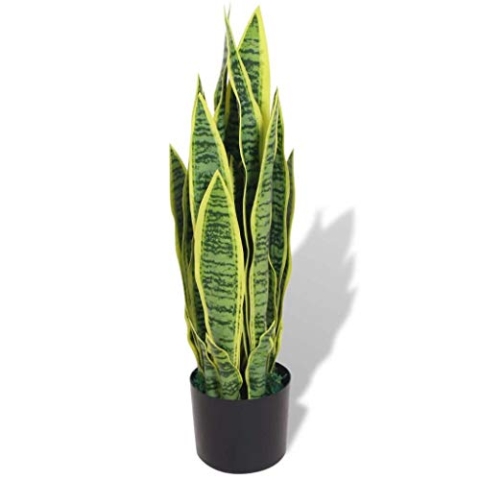 vidaXL Künstliche Sansevieria Bogenhanf mit Topf künstliche Pflanze 65 cm Grün