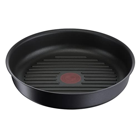 Poêle grill fonte d'aluminium Tefal Ingenio Eco Resist 26 cm Noir