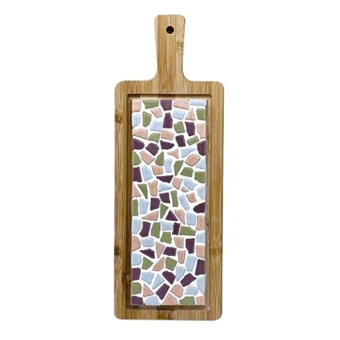 Little Creations Mosaik Servierbrett Pastell | Bastelset Erwachsene | DIY set Erwachsene | 40 cm