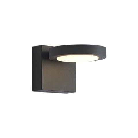 Lucande LED Wandleuchte außen Belna (Modern) in Schwarz aus Aluminium (1 flammig,) - Außenwandleuchten Wandlampe Led Außenlampe Outdoor für Außenwand/Hauswand Haus Terrasse &