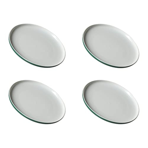 Ritzenhoff & Breker Speiseteller Jasper, Grün, 4er Set, ø 26 cm, Steinzeug, Teller mit Soft-Touch-Haptik & farbiger Matt-Glasur
